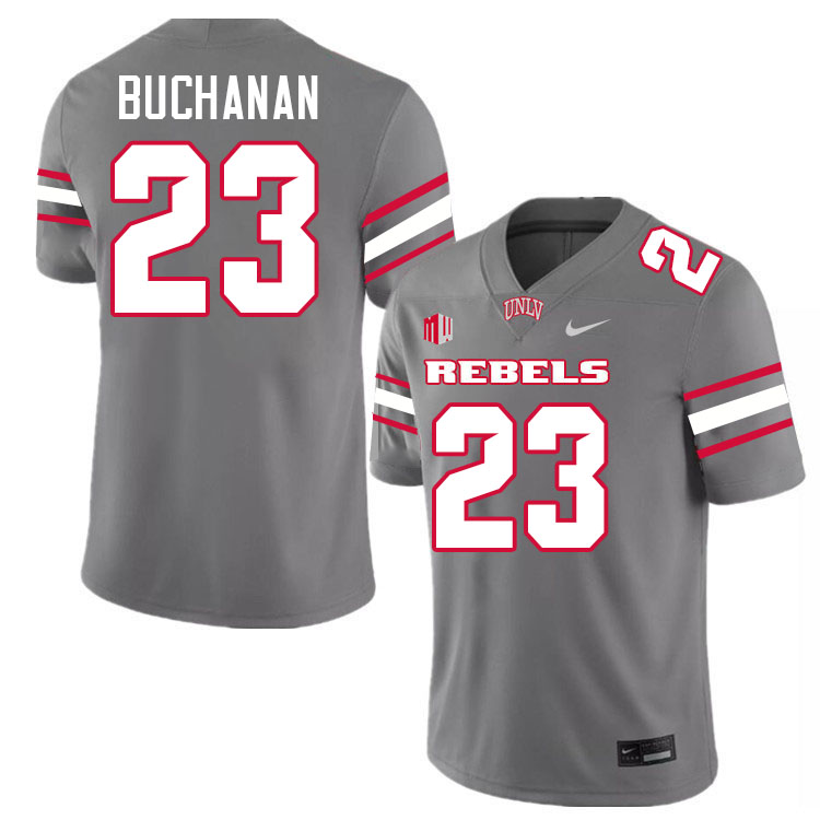 #23 Jordan Buchanan UNLV Rebels College Football Jersey Stitched-Grey